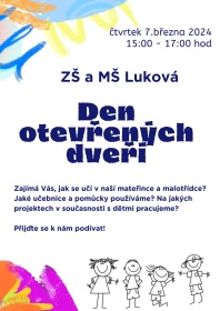 Den otevřených dveří v ZŠ a MŠ Luková